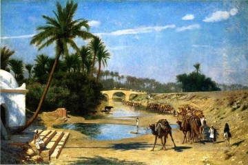 ジャン・レオン・ジェローム Painting - アラブのキャラバン ギリシャ アラビアン オリエンタリズム ジャン レオン ジェローム